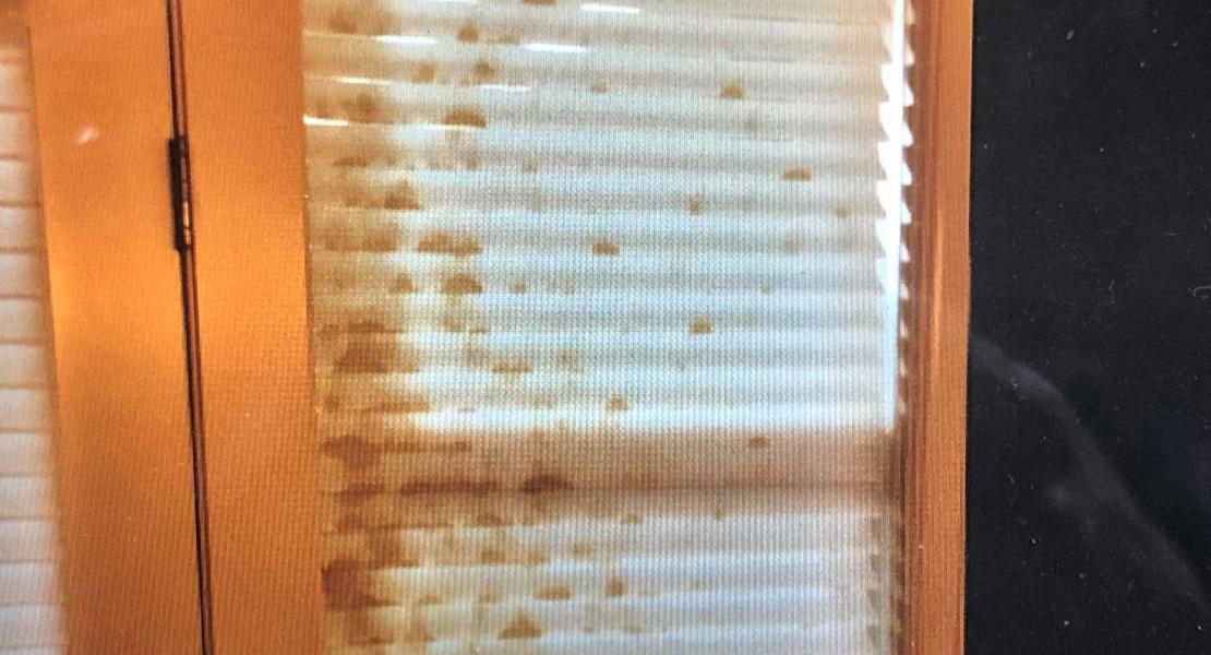 Blinds Before Ultrasonic Cleaning